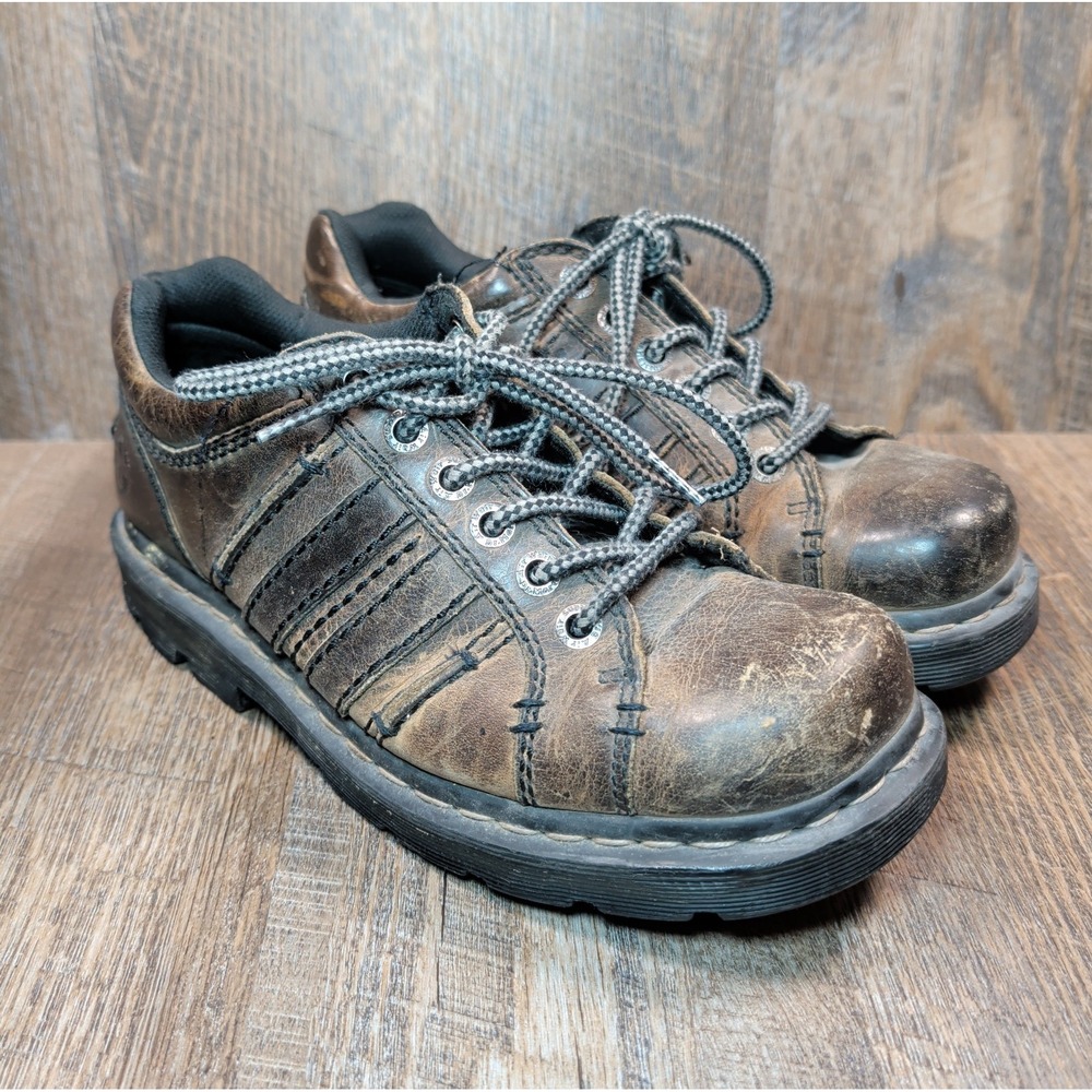 Dr. Martens Harrison Leather Oxford Brown Y2K Grunge Men's Size 9 Womens 10